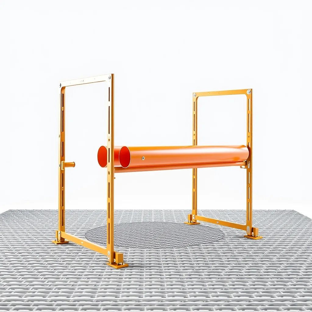 suporte para tubulações em fábricas de alimentos