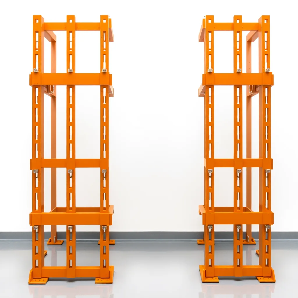 suporte para tubulações em fábricas de alimentos